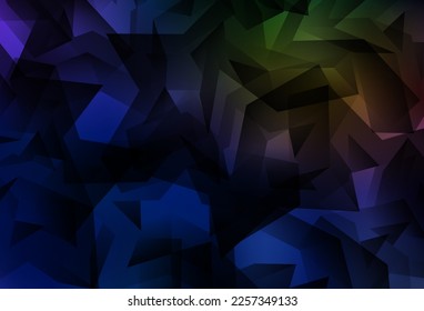 Dark Blue, Yellow vector abstract polygonal template. Colorful illustration in polygonal style with gradient. Textured pattern for your backgrounds.