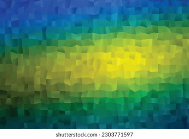 Dark Blue, Yellow vector abstract polygonal layout. Colorful illustration in Origami style with gradient.  Completely new design for your business.