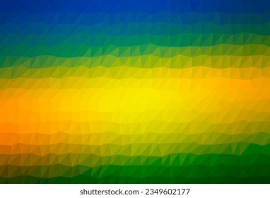 Azul oscuro, fondo de mosaico abstracto vector amarillo. Ilustración abstracta vaga con gradiente. El mejor diseño triangular para su negocio.