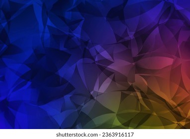 Dark Blue, Yellow vector abstract polygonal template. Colorful illustration in polygonal style with gradient. Brand new design for your business.