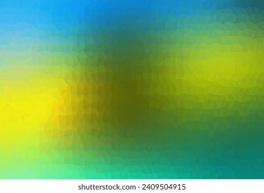 Azul oscuro, cubierta poligonal abstracta de vector amarillo. Ilustración abstracta brillante con un diseño elegante. Nuevo diseño para su negocio.