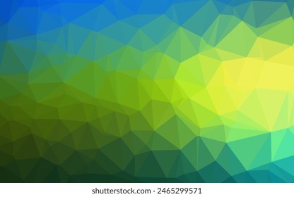 Dark Blue, Yellow vector abstract polygonal cover. Colorful illustration in abstract style with gradient. Triangular pattern for your business design.