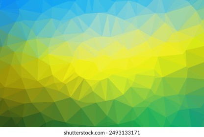 Dark Blue, Yellow vector abstract polygonal texture. Colorful illustration in abstract style with gradient. Brand new style for your business design.