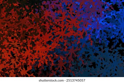 Dark Blue, Yellow vector abstract backdrop with flowers, leaves. Illustration with doodles on abstract template. Template for backgrounds of cell phones.
