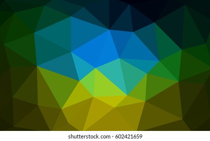 Dark Blue, Yellow vector abstract textured polygonal background. Blurry triangle design. Pattern can be used for background.