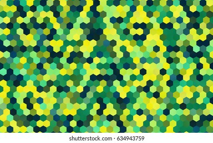 Dark Blue, Yellow vector abstract textured polygonal background. Brand-new blurry hexagonal design. Pattern can be used for background.