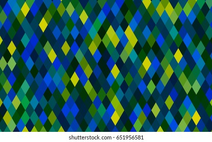Dark Blue, Yellow vector abstract mosaic background. A vague abstract illustration with gradient. A completely new design for your business.