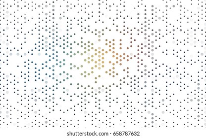 Dark Blue, Yellow vector abstract pattern with circles. Geometry template for your business design. Background with colored spheres.