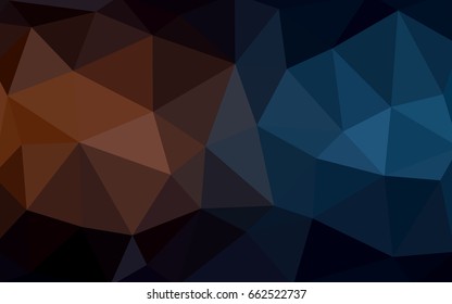 Dark Blue, Yellow vector abstract textured polygonal background. Blurry triangle design. Pattern can be used for background.
