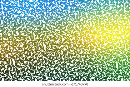 Dark Blue, Yellow vector abstract colorful background, which consist of triangles. Pattern with colored triangles on white background.