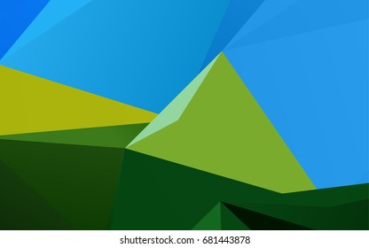 Dark Blue, Yellow vector abstract polygonal template. Creative geometric illustration in Origami style with gradient. Triangular pattern for your business design.