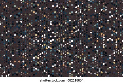 Dark Blue, Yellow vector abstract pattern with circles. Geometry template for your business design. Background with colored spheres.