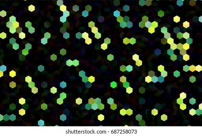 Dark Blue, Yellow vector abstract textured polygonal background. Brand-new blurry hexagonal design. Pattern can be used for background.