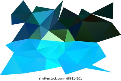 Dark Blue, Yellow vector abstract polygonal pattern. A completely new color illustration in a vague style. Brand-new style for your business design.