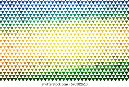 Dark Blue, Yellow vector abstract colorful background, which consist of triangles. Pattern with colored triangles on white background.