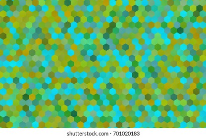 Dark Blue, Yellow vector abstract textured polygonal background. Brand-new blurry hexagonal design. Pattern can be used for background.