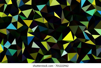 Dark Blue, Yellow vector abstract polygonal pattern. Creative geometric illustration in Origami style with gradient. The template can be used as a background for cell phones.