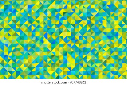 Dark Blue, Yellow vector abstract polygonal template. Geometric illustration in Origami style with gradient.  The elegant pattern can be used as part of a brand book.