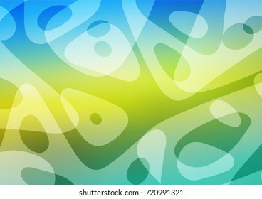 Dark Blue, Yellow vector abstract doodle template. A vague abstract illustration with doodles in Indian style. The best blurred design for your business.