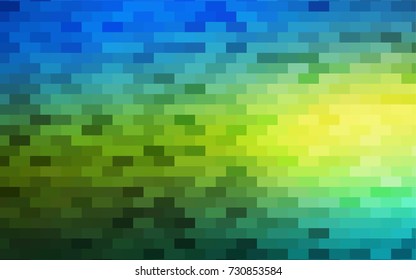 Dark Blue, Yellow vector abstract textured polygonal background. Blurry rectangular design. The pattern with repeating rectangles can be used for background.