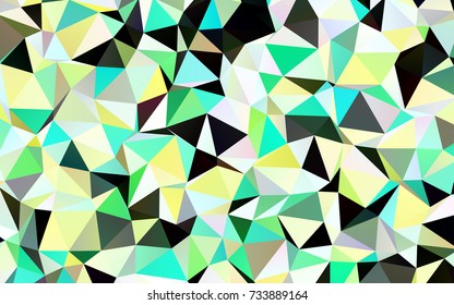 Dark Blue, Yellow vector abstract polygonal template. Shining colored illustration in a brand-new style. A new texture for your design.