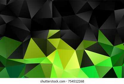 Dark Blue, Yellow vector abstract polygonal background. Geometric illustration in Origami style with gradient.  Brand-new style for your business design.