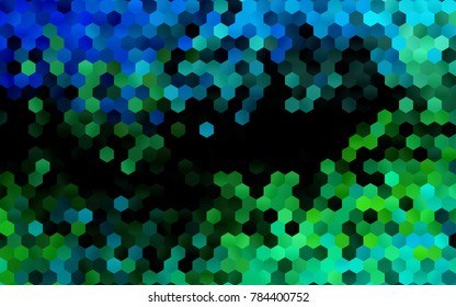 Dark Blue, Yellow vector abstract textured polygonal background. Brand-new blurry hexagonal design. Pattern can be used for background.