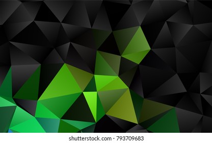 Dark Blue, Yellow vector abstract mosaic pattern. Creative geometric illustration in Origami style with gradient. The template can be used as a background for cell phones.