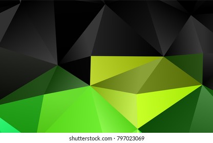 Dark Blue, Yellow vector abstract mosaic pattern. Shining illustration, which consist of triangles. A new texture for your design.