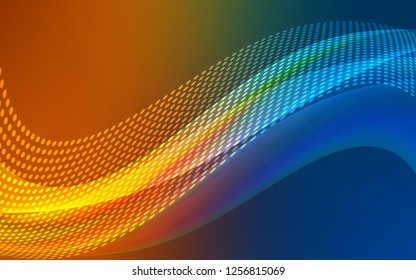 Dark Blue, Yellow vector backdrop with dots and lines. Decorative design in abstract style with triangle structure. Pattern for ads, leaflets.