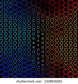Dark Blue, Yellow vector backdrop with circles. Abstract colorful disks on simple gradient background. Design for posters, banners.