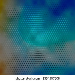 Dark Blue, Yellow vector backdrop with circles. Abstract illustration with colorful spots in nature style. Pattern for booklets, leaflets.