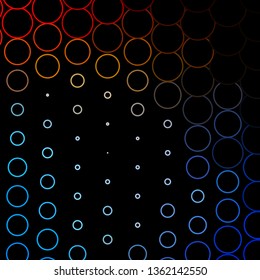 Dark Blue, Yellow vector backdrop with circles. Abstract colorful disks on simple gradient background. Pattern for business ads.