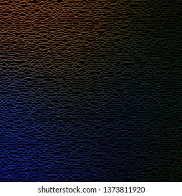 Dark Blue, Yellow vector backdrop with bent lines. Colorful abstract illustration with gradient curves. Pattern for websites, landing pages.