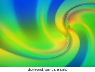 Dark Blue, Yellow vector backdrop with bent lines. An elegant bright illustration with gradient. New composition for your brand book.