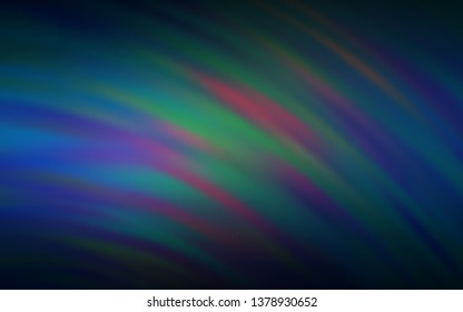 Dark Blue, Yellow vector backdrop with wry lines. Glitter abstract illustration with wry lines. Brand new design for your ads, poster, banner.