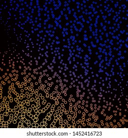Dark Blue, Yellow vector backdrop with circles. Modern abstract illustration with colorful circle shapes. Pattern for business ads.
