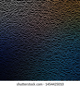 Dark Blue, Yellow vector backdrop with curves. Abstract illustration with bandy gradient lines. Best design for your posters, banners.