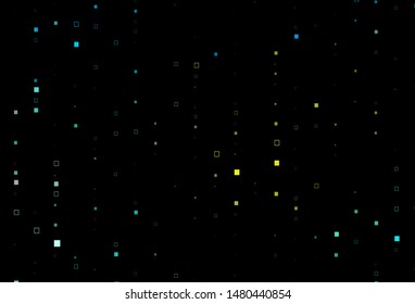 Dark Blue, Yellow vector backdrop with lines, rectangles. Glitter abstract illustration with rectangular shapes. Background for cell phones.