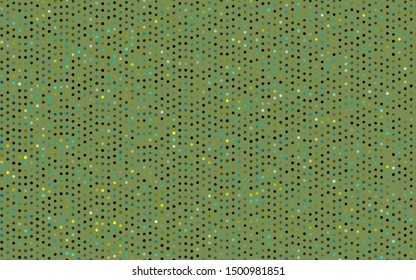 Dark Blue, Yellow vector backdrop with dots. Blurred bubbles on abstract background with colorful gradient. Pattern of water, rain drops.