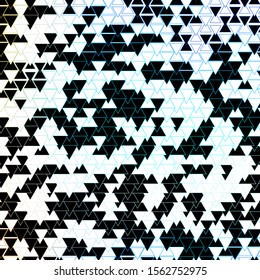 Dark Blue, Yellow vector backdrop with lines, triangles. Illustration with colorful gradient triangles. Template for landing pages.