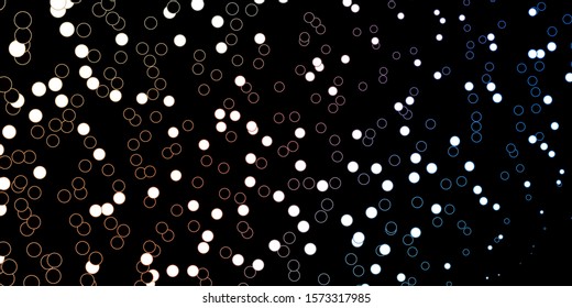 Dark Blue, Yellow vector backdrop with dots. Abstract illustration with colorful spots in nature style. New template for a brand book.