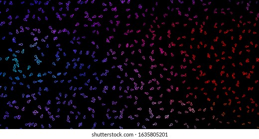 Dark Blue, Yellow vector backdrop with mystery symbols. Retro design in abstract style with witchcraft forms. Best design halloween events.