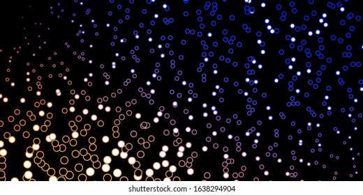 Dark Blue, Yellow vector backdrop with circles. Modern abstract illustration with colorful circle shapes. Pattern for business ads.