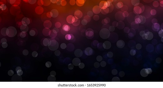 Dark Blue, Yellow vector backdrop with dots. Abstract illustration with colorful spots in nature style. New template for a brand book.