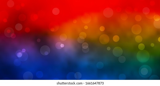 Dark Blue, Yellow vector backdrop with dots. Illustration with set of shining colorful abstract spheres. Pattern for wallpapers, curtains.