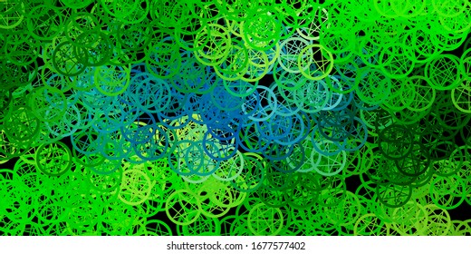 Dark Blue, Yellow vector backdrop with mystery symbols. Colorful mystic symbols with a gradient in ancient style. Background for esoteric, mystic designs.