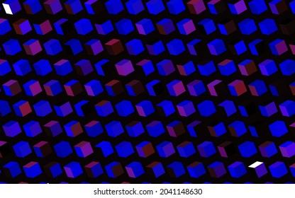 Azul oscuro, fondo vectorial amarillo con rhombus. Ilustración de gradiente abstracto con rectángulos. El patrón se puede usar para sitios web.