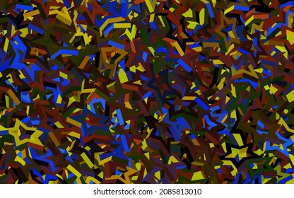 Dark Blue, Yellow vector backdrop with small and big stars. Stars on blurred abstract background with gradient. Smart design for your business advert.