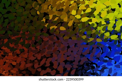 Azul oscuro, fondo vectorial amarillo con formas memphis. Ilustración con formas gradientes coloridas en estilo abstracto. Mejor diseño inteligente para su negocio.